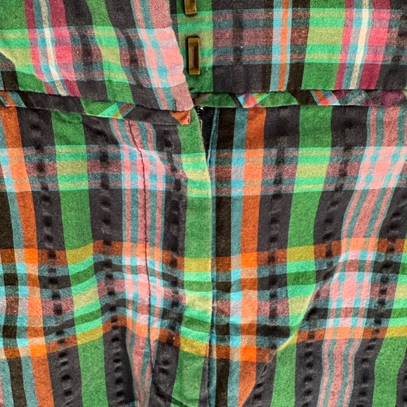 Anne Klein Pink Blue Green Plaid Women's Shorts Size 14 - Picture 4 of 9